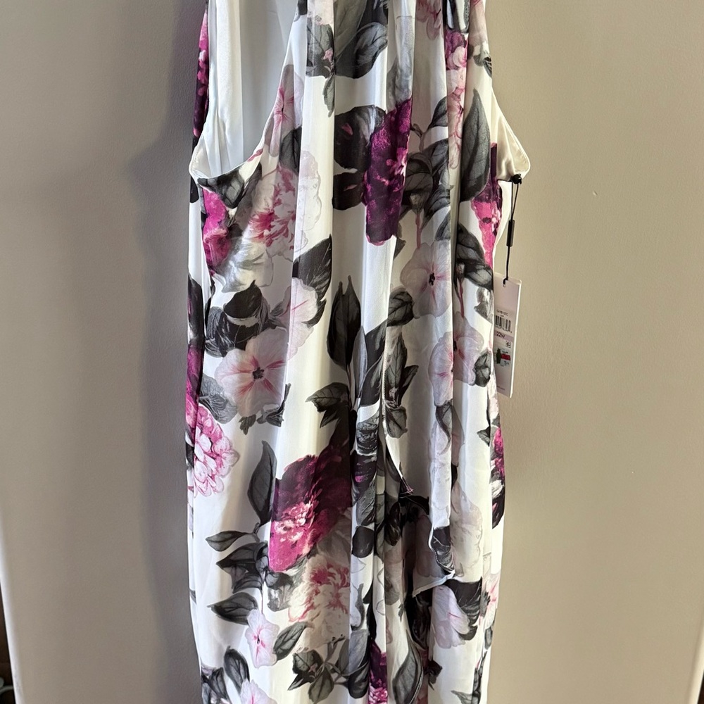 Calvin Klein Beaded Floral Dress - Pink, Black, White